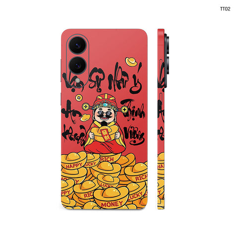 Dán Skin Samsung Galaxy S25 Series Hình Mèo Thần Tài | TT02