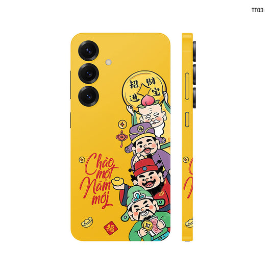 Dán Skin Samsung Galaxy S24 Series Hình Mèo Thần Tài | TT03
