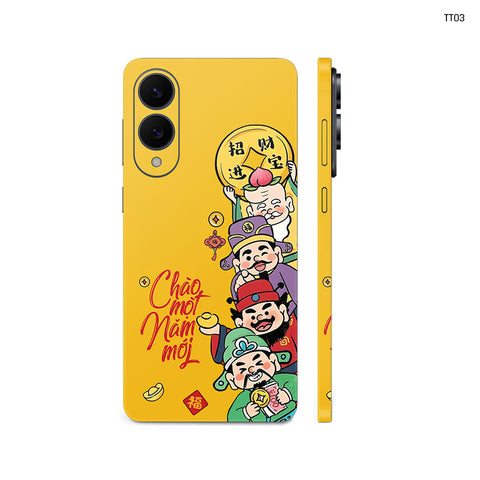 Dán Skin Samsung Galaxy S25 Series Hình Mèo Thần Tài | TT03