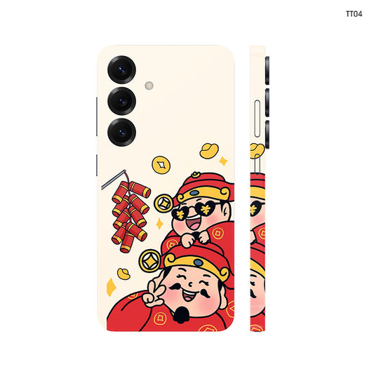 Dán Skin Samsung Galaxy S24 Series Hình Mèo Thần Tài | TT04