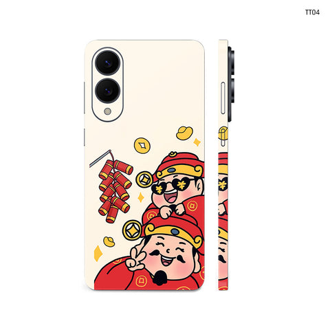 Dán Skin Samsung Galaxy S25 Series Hình Mèo Thần Tài | TT04