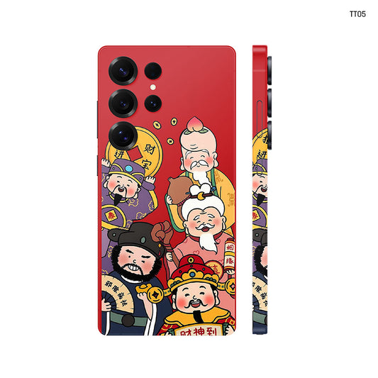 Dán Skin Samsung Galaxy S24 Series Hình Mèo Thần Tài | TT05