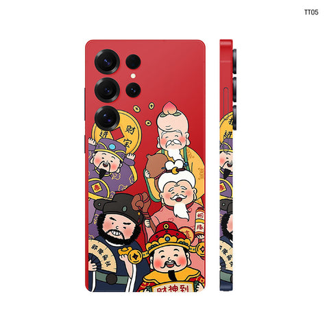 Dán Skin Samsung Galaxy S24 Series Hình Mèo Thần Tài | TT05