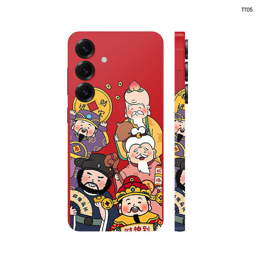 Dán Skin Samsung Galaxy S24 Series Hình Mèo Thần Tài | TT05