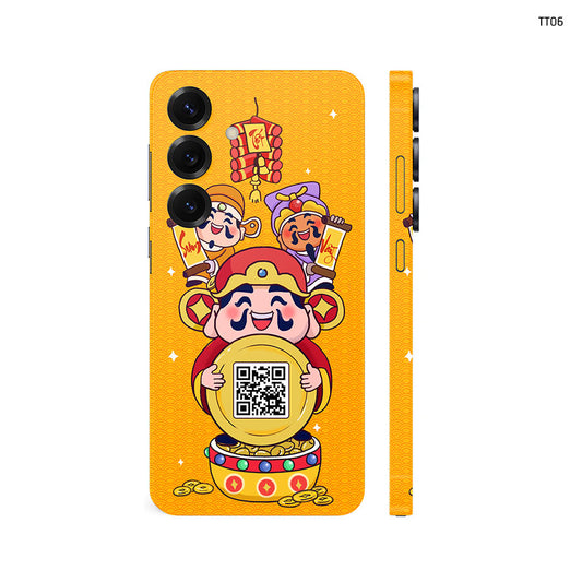 Dán Skin Samsung Galaxy S24 Series Hình Mèo Thần Tài | TT06