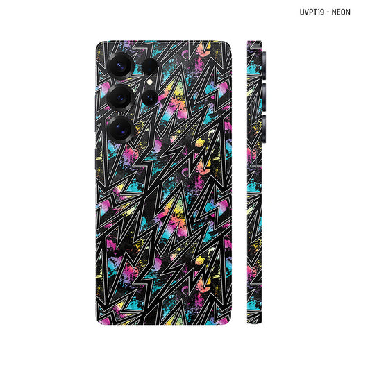 Dán Skin Samsung Galaxy S25 Series Vân Nổi Neon 01 | UVPT19