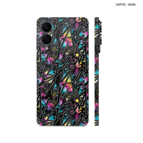 Dán Skin Samsung Galaxy S25 Series Vân Nổi Neon 01 | UVPT19