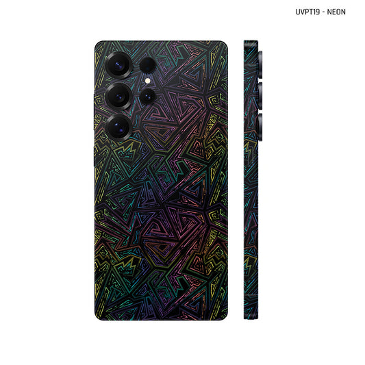 Dán Skin Samsung Galaxy S25 Series Vân Nổi Neon 02 | UVPT19