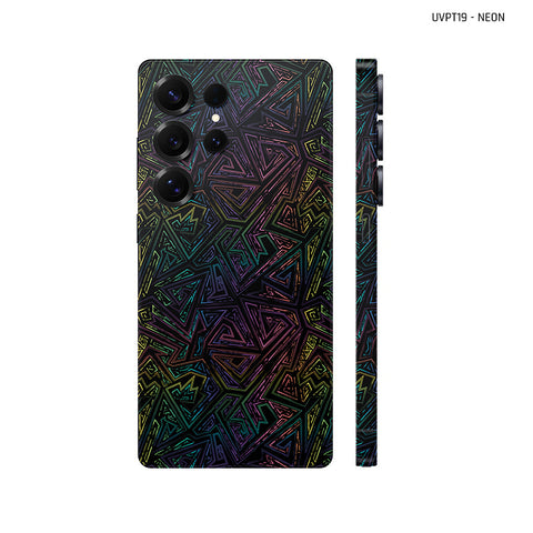 Dán Skin Samsung Galaxy S25 Series Vân Nổi Neon 02 | UVPT19