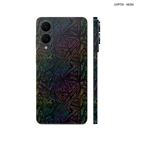 Dán Skin Samsung Galaxy S25 Series Vân Nổi Neon 02 | UVPT19