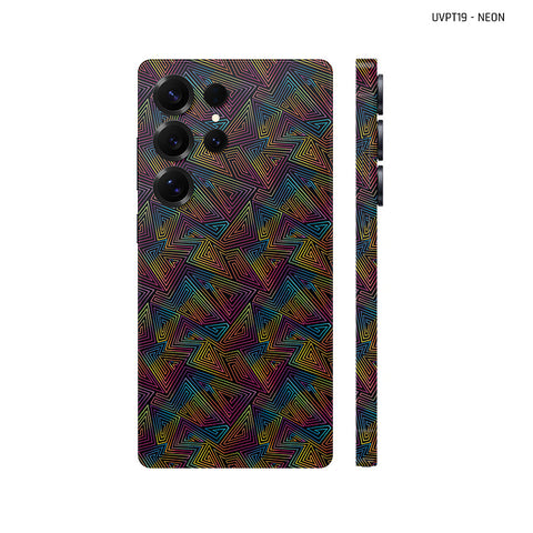 Dán Skin Samsung Galaxy S25 Series Vân Nổi Neon 03 | UVPT19