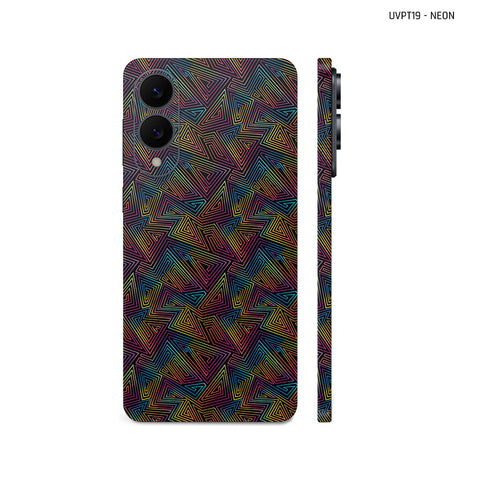 Dán Skin Samsung Galaxy S25 Series Vân Nổi Neon 03 | UVPT19
