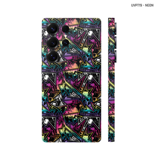 Dán Skin Samsung Galaxy S25 Series Vân Nổi Neon 04 | UVPT19