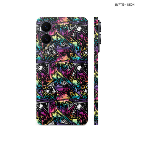 Dán Skin Samsung Galaxy S25 Series Vân Nổi Neon 04 | UVPT19