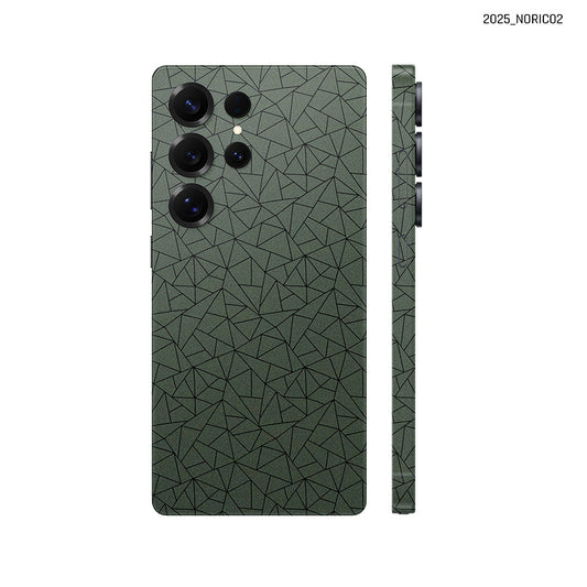 Dán Skin Samsung Galaxy S25 Series Vân Nổi Nordic 2025 Xanh Midnight | NORDIC02