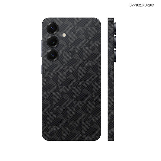 Dán Skin Samsung Galaxy S25 Series Vân Nổi Nordic Đen | UVPT02