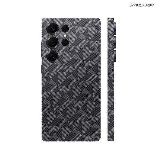 Dán Skin Samsung Galaxy S25 Series Vân Nổi Nordic Xám | UVPT02