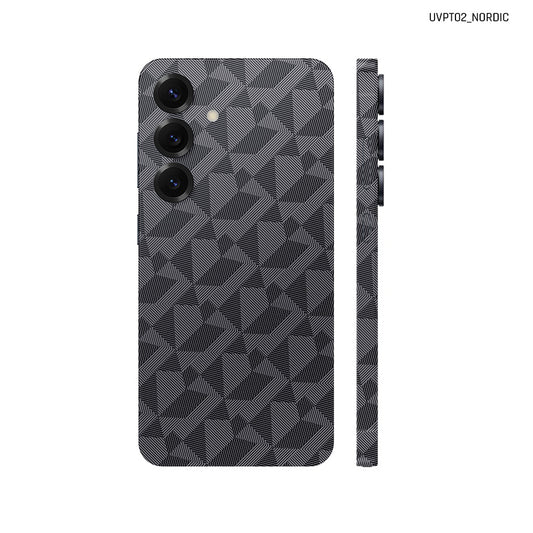 Dán Skin Samsung Galaxy S25 Series Vân Nổi Nordic Xám | UVPT02