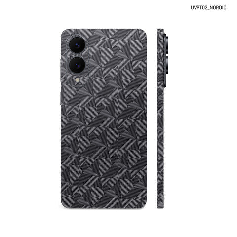 Dán Skin Samsung Galaxy S25 Series Vân Nổi Nordic Xám | UVPT02