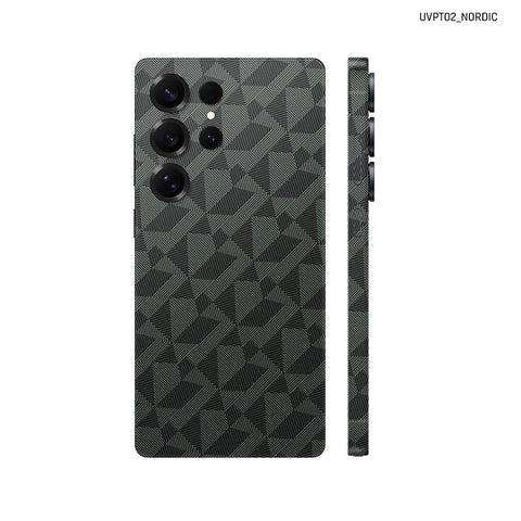 Dán Skin Samsung Galaxy S25 Series Vân Nổi Nordic Xanh Midnight | UVPT02