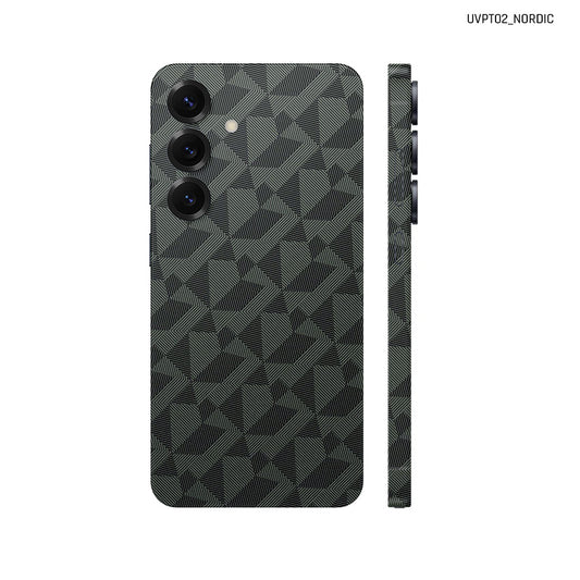 Dán Skin Samsung Galaxy S25 Series Vân Nổi Nordic Xanh Midnight | UVPT02