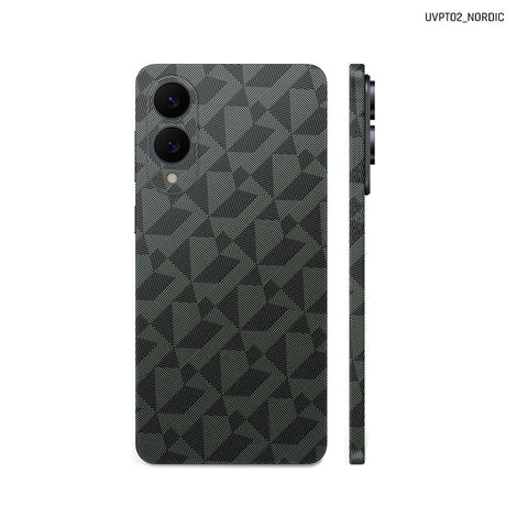 Dán Skin Samsung Galaxy S25 Series Vân Nổi Nordic Xanh Midnight | UVPT02