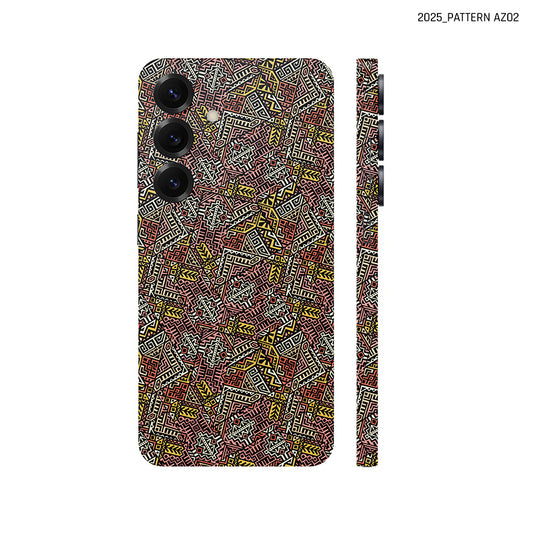 Dán Skin Samsung Galaxy S25 Series Vân Nổi Pattern AZ 2025 Cam Hồng | AZ02