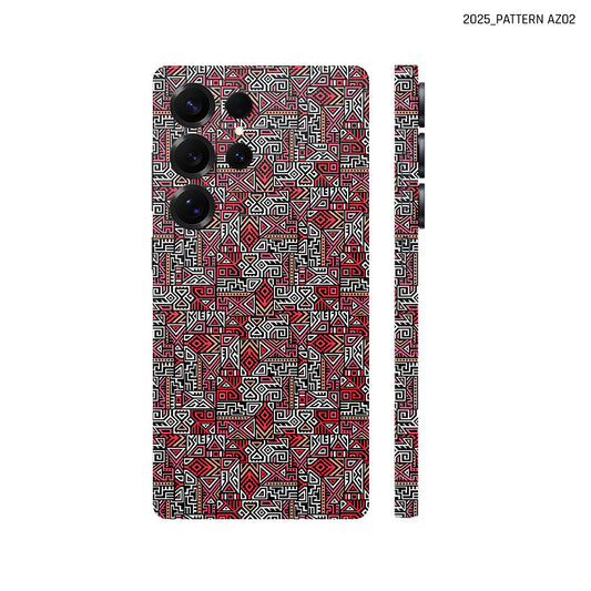Dán Skin Samsung Galaxy S25 Series Vân Nổi Pattern AZ 2025 Đỏ | AZ02