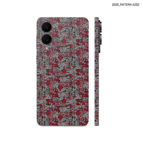 Dán Skin Samsung Galaxy S25 Series Vân Nổi Pattern AZ 2025 Đỏ | AZ02