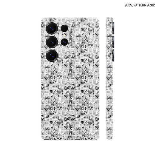 Dán Skin Samsung Galaxy S25 Series Vân Nổi Pattern AZ 2025 Trắng Đen | AZ02