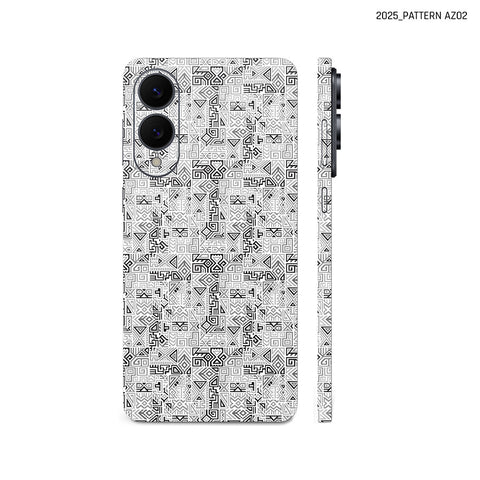Dán Skin Samsung Galaxy S25 Series Vân Nổi Pattern AZ 2025 Trắng Đen | AZ02