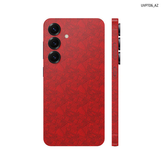 Dán Skin Samsung Galaxy S25 Series Vân Nổi PATTERN AZ Đỏ | UVPT06