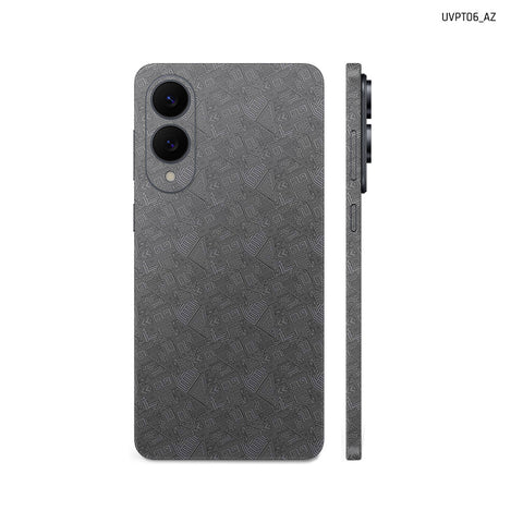 Dán Skin Samsung Galaxy S25 Series Vân Nổi PATTERN AZ Xám | UVPT06
