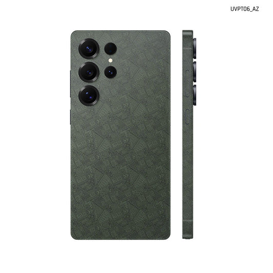 Dán Skin Samsung Galaxy S25 Series Vân Nổi PATTERN AZ Xanh Midnight | UVPT06
