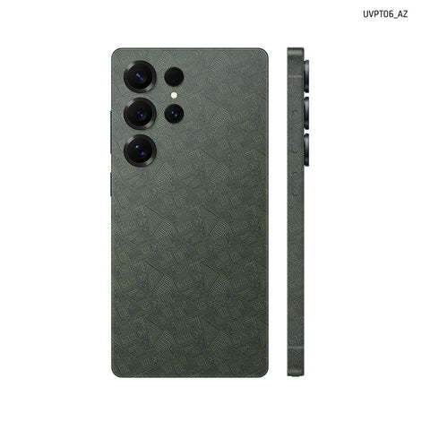 Dán Skin Samsung Galaxy S25 Series Vân Nổi PATTERN AZ Xanh Midnight | UVPT06