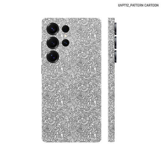 Dán Skin Samsung Galaxy S25 Series Vân Nổi Cartoon Trắng | UVPT12