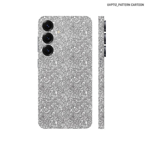 Dán Skin Samsung Galaxy S25 Series Vân Nổi Cartoon Trắng | UVPT12