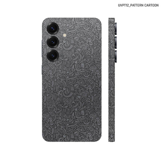 Dán Skin Samsung Galaxy S25 Series Vân Nổi Cartoon Xám | UVPT12