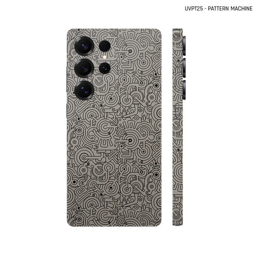 Dán Skin Samsung Galaxy S25 Series Vân Nổi Pattern Machine Titan | UVPT25