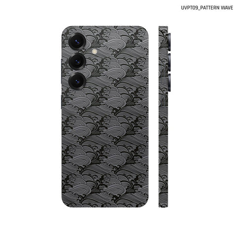 Dán Skin Samsung Galaxy S25 Series Vân Nổi Pattern Wave Xám | UVPT09