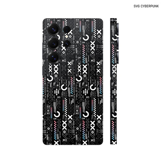 Dán Skin Samsung Galaxy S24 Series Chủ Đề SVG | SVG CYBERPUNK Đen