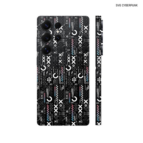 Dán Skin Samsung Galaxy S24 Series Chủ Đề SVG | SVG CYBERPUNK Đen