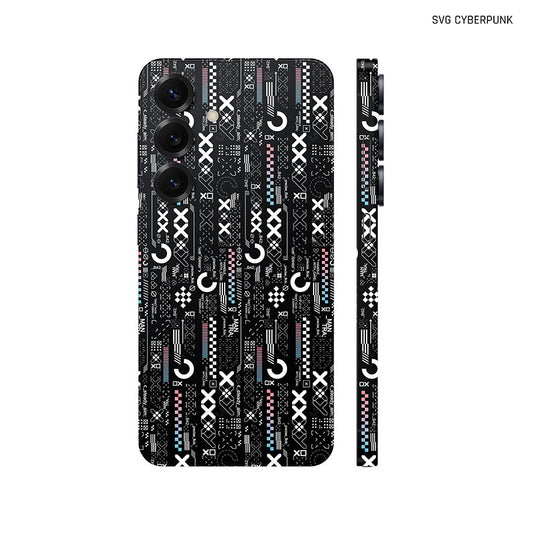 Dán Skin Samsung Galaxy S24 Series Chủ Đề SVG | SVG CYBERPUNK Đen