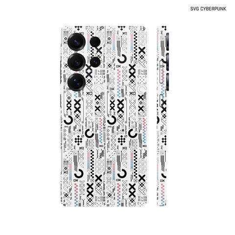 Dán Skin Samsung Galaxy S24 Series Chủ Đề SVG | SVG CYBERPUNK Trắng