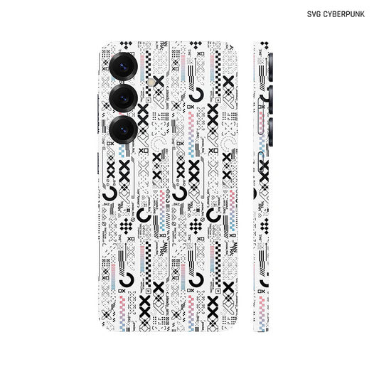 Dán Skin Samsung Galaxy S24 Series Chủ Đề SVG | SVG CYBERPUNK Trắng