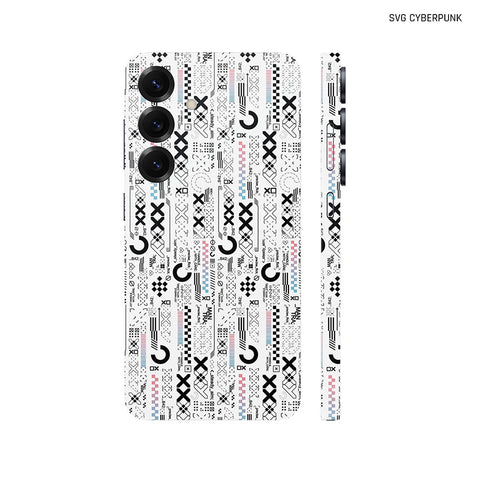 Dán Skin Samsung Galaxy S24 Series Chủ Đề SVG | SVG CYBERPUNK Trắng