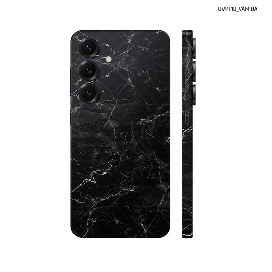 Dán Skin Samsung Galaxy S25 Series Vân Nổi Vân Đá Đen | UVPT10