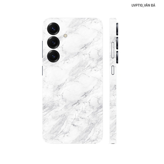Dán Skin Samsung Galaxy S25 Series Vân Nổi Vân Đá Trắng | UVPT10