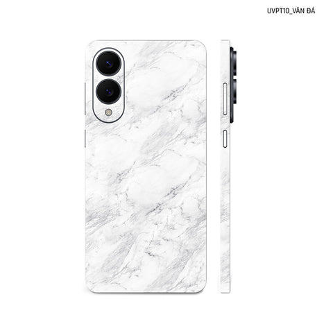 Dán Skin Samsung Galaxy S25 Series Vân Nổi Vân Đá Trắng | UVPT10