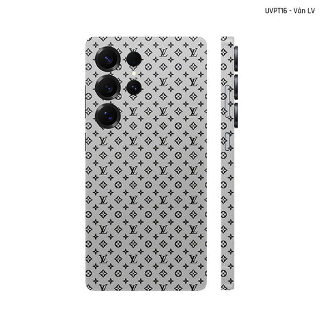 Dán Skin Samsung Galaxy S25 Series Vân Nổi LV Bạc | UVPT16